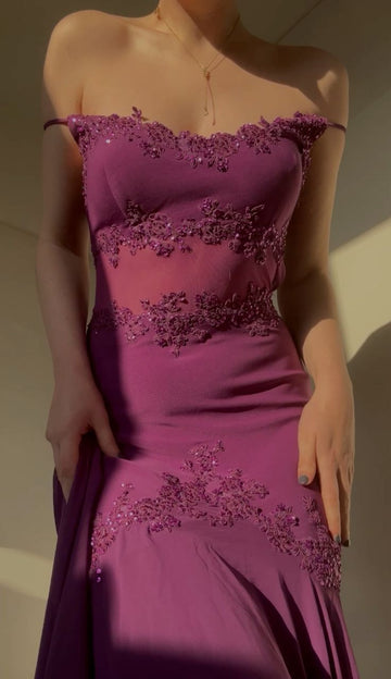 Vintage Mermaid Spaghetti Straps Appliques Sequin Chiffon Prom Dress Evening Dress HZ1023